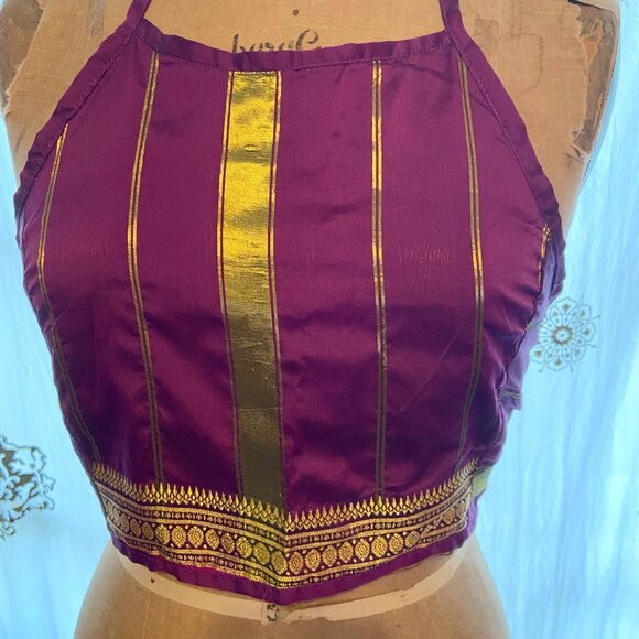 vtg 90s SPEED LIMIT MPH Crop Halter Top Boho Gypsy Whimsigoth Fairy M India EUC - Picture 3 of 7